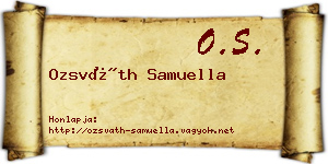 Ozsváth Samuella névjegykártya